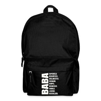 Bester Baba Vater Geschenk Superheld Grillmeister - Rucksack - Schwarz - Vorne