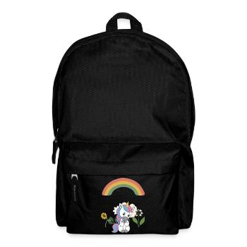 Trauriges Einhorn · Natur · Naturfreunde - Rucksack - Schwarz - Vorne