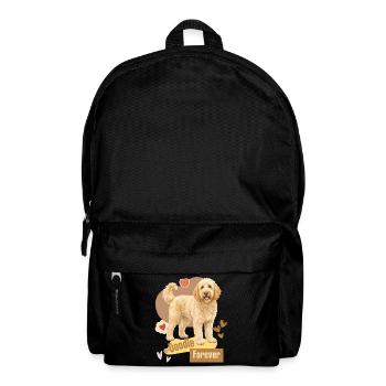 Doodle Hund Forever Herzchen - Rucksack - Schwarz - Vorne