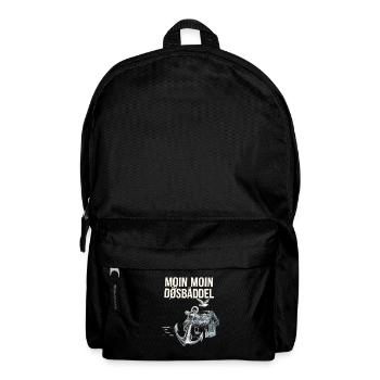  Moin Moin Dösbäddel Nordsee Spruch Anker Möwe - Rucksack - Schwarz - Vorne