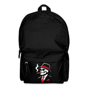 Noir-Skelett mit Zigarre - Rucksack - Schwarz - Vorne
