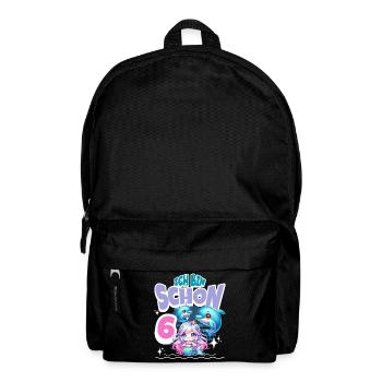 6. Geburtstag Meerjungfrau - Rucksack - Schwarz - Vorne