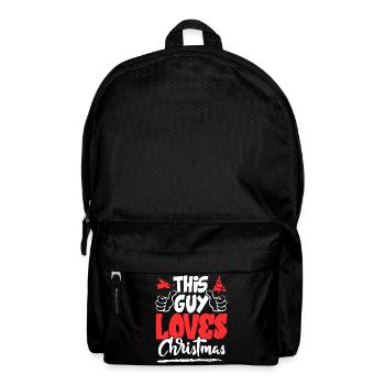 Weihnachten Ich liebe Christmas Sprüche I Love - Rucksack - Schwarz - Vorne
