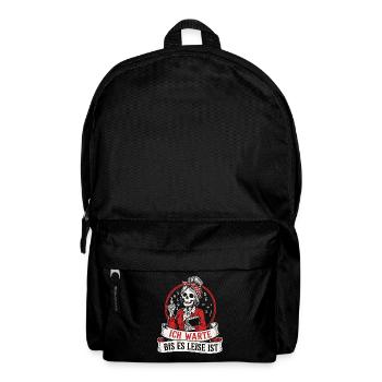 Ich warte bis es leise ist Lehrer - Rucksack - Schwarz - Vorne