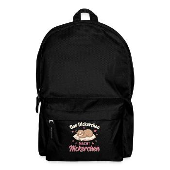 Das Dickerchen Macht Nickerchen - Rucksack - Schwarz - Vorne