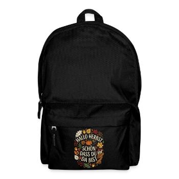 Hallo Herbst | Herbstzeit | Indian Summer - Rucksack - Schwarz - Vorne