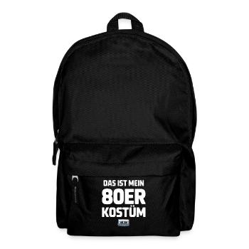 Das ist mein 80er Kostüm Karneval Mottoparty - Rucksack - Schwarz - Vorne