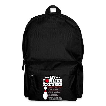 Meine Bowling-Ausreden - Rucksack - Schwarz - Vorne