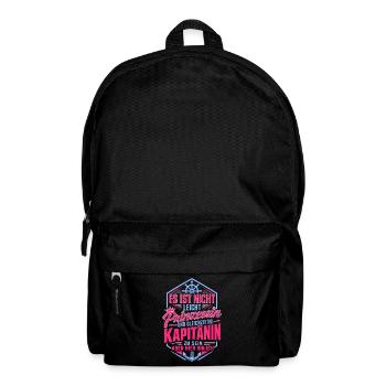 Kapitänin Segler Spruch Boot Anker - Rucksack - Schwarz - Vorne