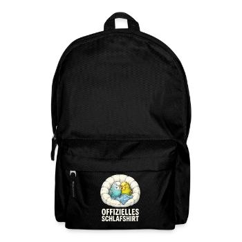 Papageienkuschel Schlafshirt - Rucksack - Schwarz - Vorne