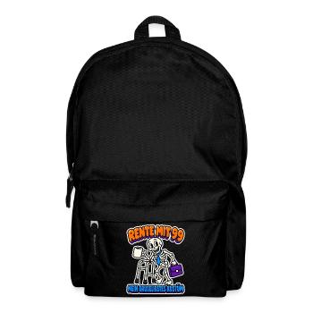 Rente mit 99 - mein gruseligstes Kostüm - Rucksack - Schwarz - Vorne