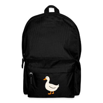 Ente Vogel Illustration Geschenkidee - Rucksack - Schwarz - Vorne
