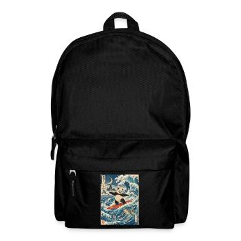 Panda, Surfen, Japanisch, Surfer, Pandabär - Rucksack - Schwarz - Vorne