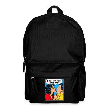 Shut Up And Kiss Me Küss Mich Einfach Valentinstag - Rucksack - Schwarz - Vorne