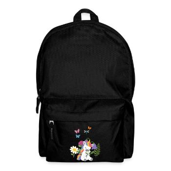 Gänseblümchen Blumen Kinder Einhorn Kinderdesign - Rucksack - Schwarz - Vorne