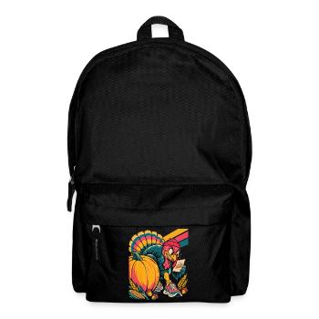 Thanksgiving Truthahn-Läufer jagt die Torte - Rucksack - Schwarz - Vorne
