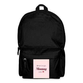 Montag Liebe - Rucksack - Schwarz - Vorne