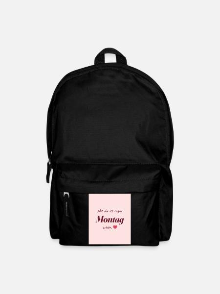Montag Liebe - Rucksack - Schwarz
