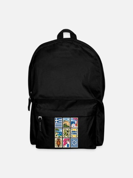 Griechenland Briefmarken - Rucksack - Schwarz