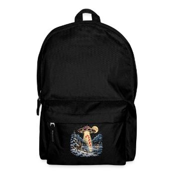 Weihnachts-UFO-Zuckerstangenentführungsdesign - Rucksack - Schwarz - Vorne