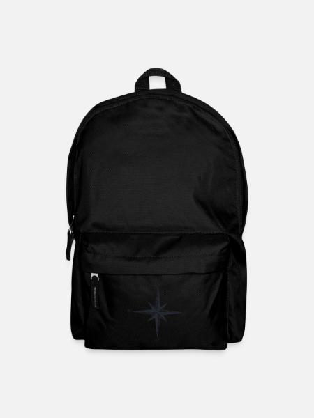 Boussole, nord, vintage, hipster, extérieur, voyage - Sac à dos - noir