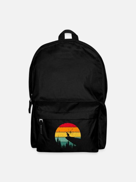 Vintage Rétro Kangourou Australie Cadeau - Sac à dos - noir