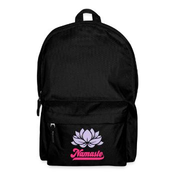 Farben änderbar | Namaste Yoga Meditation - Rucksack - Schwarz - Vorne