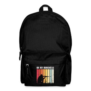 Funny Duck Hunting Design Hunter Hunting Duck Design - Backpack - black - Front