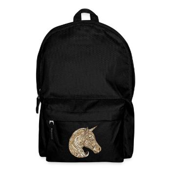 Einhorn Portrait - Rucksack - Schwarz - Vorne