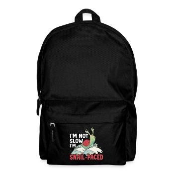Snail lovers don't slow down snail owners - Backpack - black - Front