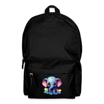 Bébé éléphant cadeau enfants enfants mode coloré - Sac à dos - noir - Devant