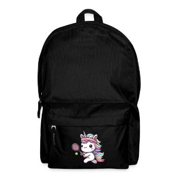 Cute Unicorn as Tennis Tennis Player - Lust - Backpack - black - Front