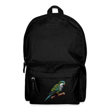 Quäker Papagei Mönch Sittich - Rucksack - Schwarz - Vorne