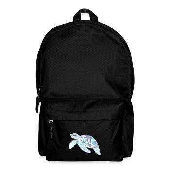 Douce Aquarelle Tortue Mer Vie aquatique - Sac à dos - noir - Devant