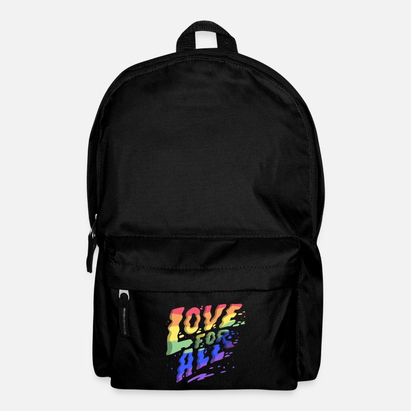Love For All CSD Regenbogen Flagge Bunt LGBTQ+ - Rucksack - Schwarz