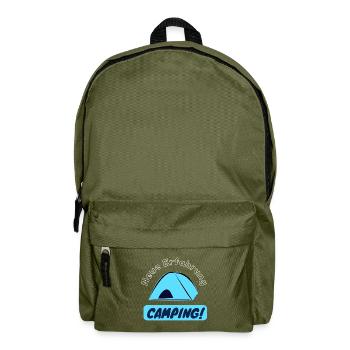 Neue Erfahrung - Camping! - Rucksack - Olivgrün - Vorne