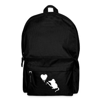 Artist Mouse with Brush Heart - Backpack - black - Front