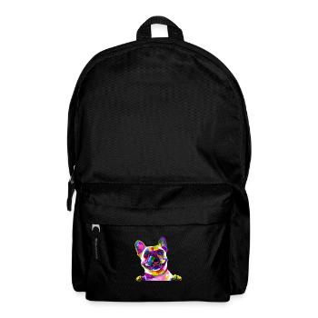 French Bulldog - Backpack - black - Front