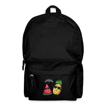 Tupfen Wassermelone Ananas Kawaii Sommerfrüchte - Rucksack - Schwarz - Vorne