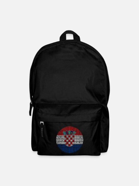 Kroatien Flagge Adria Zagreb Kroatische Fahne - Rucksack - Schwarz