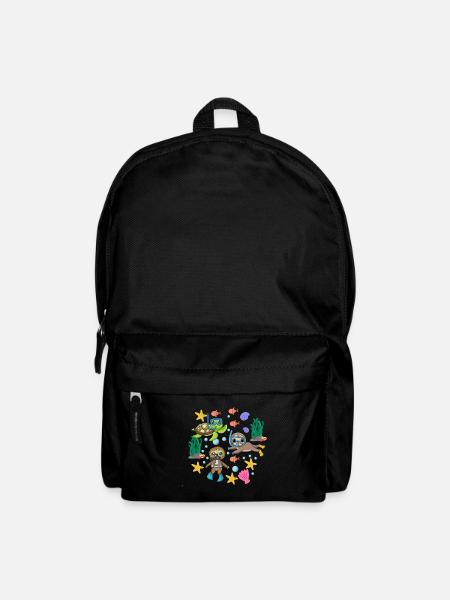 Scuba Diving Faultier Faul Tier Tauchen I Geschenk - Rucksack - Schwarz