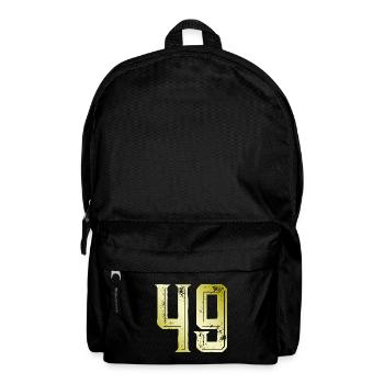 49 Zahl Symbol - Rucksack - Schwarz - Vorne