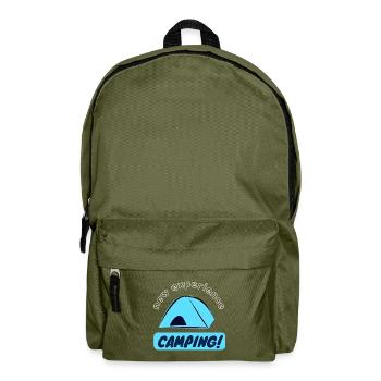 Neue Erfahrung - Camping! - Rucksack - Olivgrün - Vorne