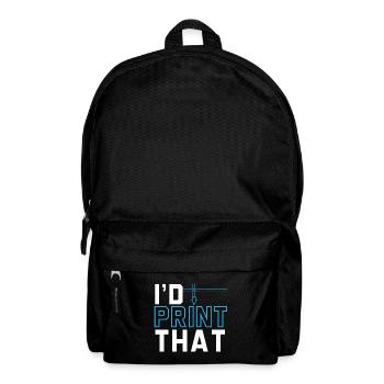 Ich würde diesen Machinisten drucken CNC-Programmi - Rucksack - Schwarz - Vorne