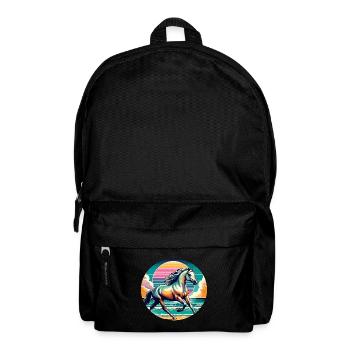 Arabische Pferdekunst - Rucksack - Schwarz - Vorne