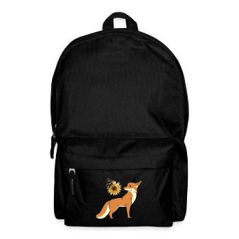 Renard, Faune, Nature sauvage, Nature, Fleur, Papillons - Sac à dos - noir - Devant