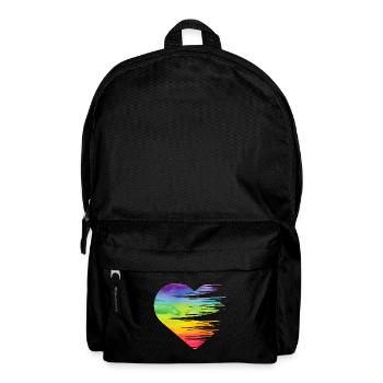 LGBT Stolz Gleichheit Herz Homosexuell Lesbisch - Rucksack - Schwarz - Vorne