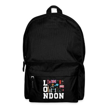 London England UK Great Britain - Rucksack - Schwarz - Vorne