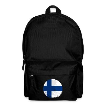 Finnland Flagge Suomi Finnische Fahne Used Look - Rucksack - Schwarz - Vorne