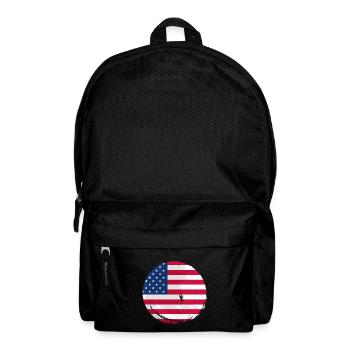 USA Flagge Amerika Fahne Stars & Stripes Patriot - Rucksack - Schwarz - Vorne